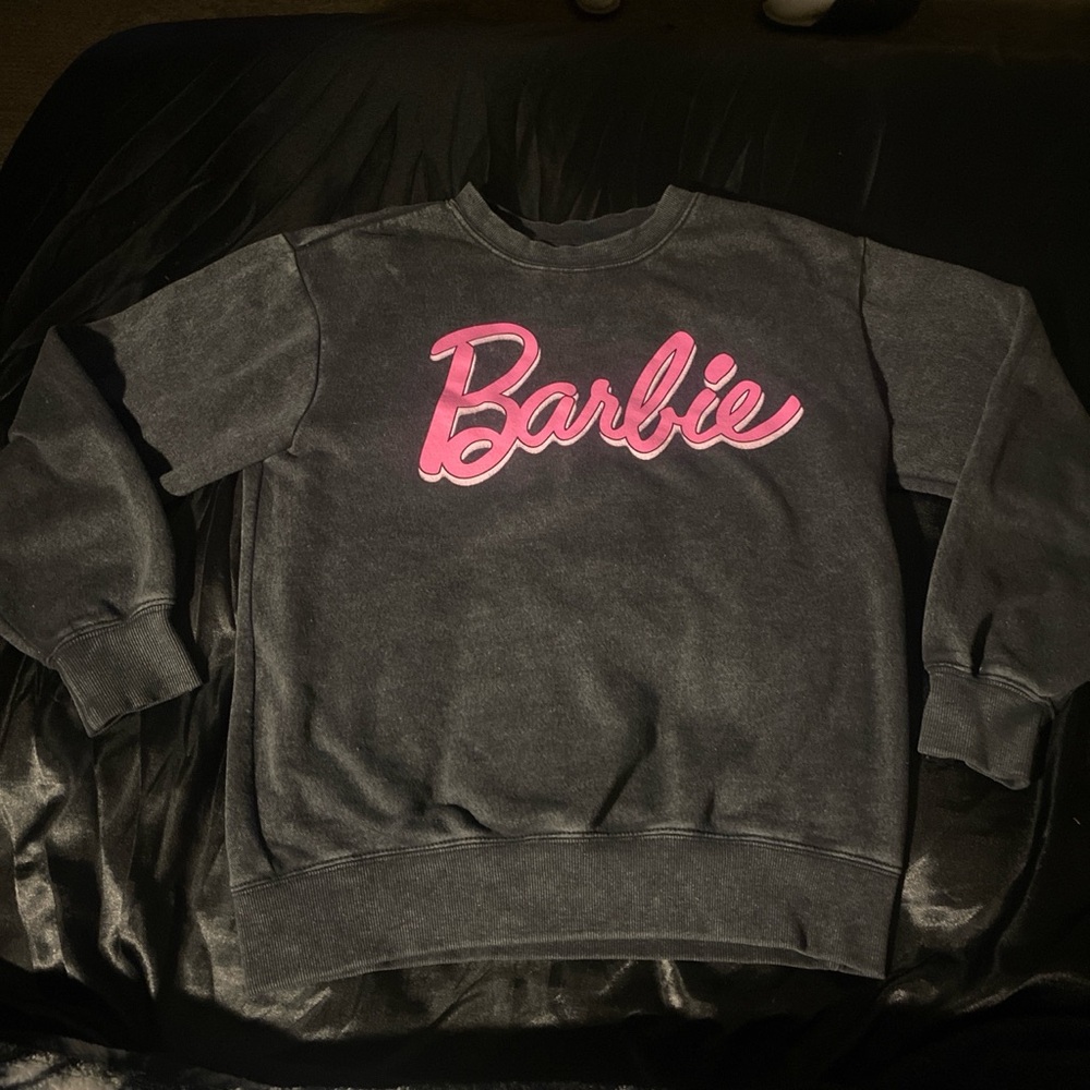 Barbie Black Sweatshirt with Pink Logo